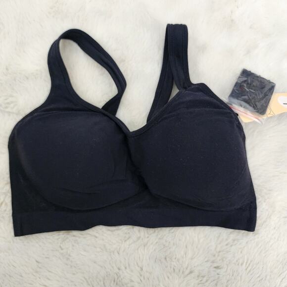 NEW Truekind Daily Comfort Wireless Shaper Seamless Bra - Black (Plus Size L) - Picture 1 of 14